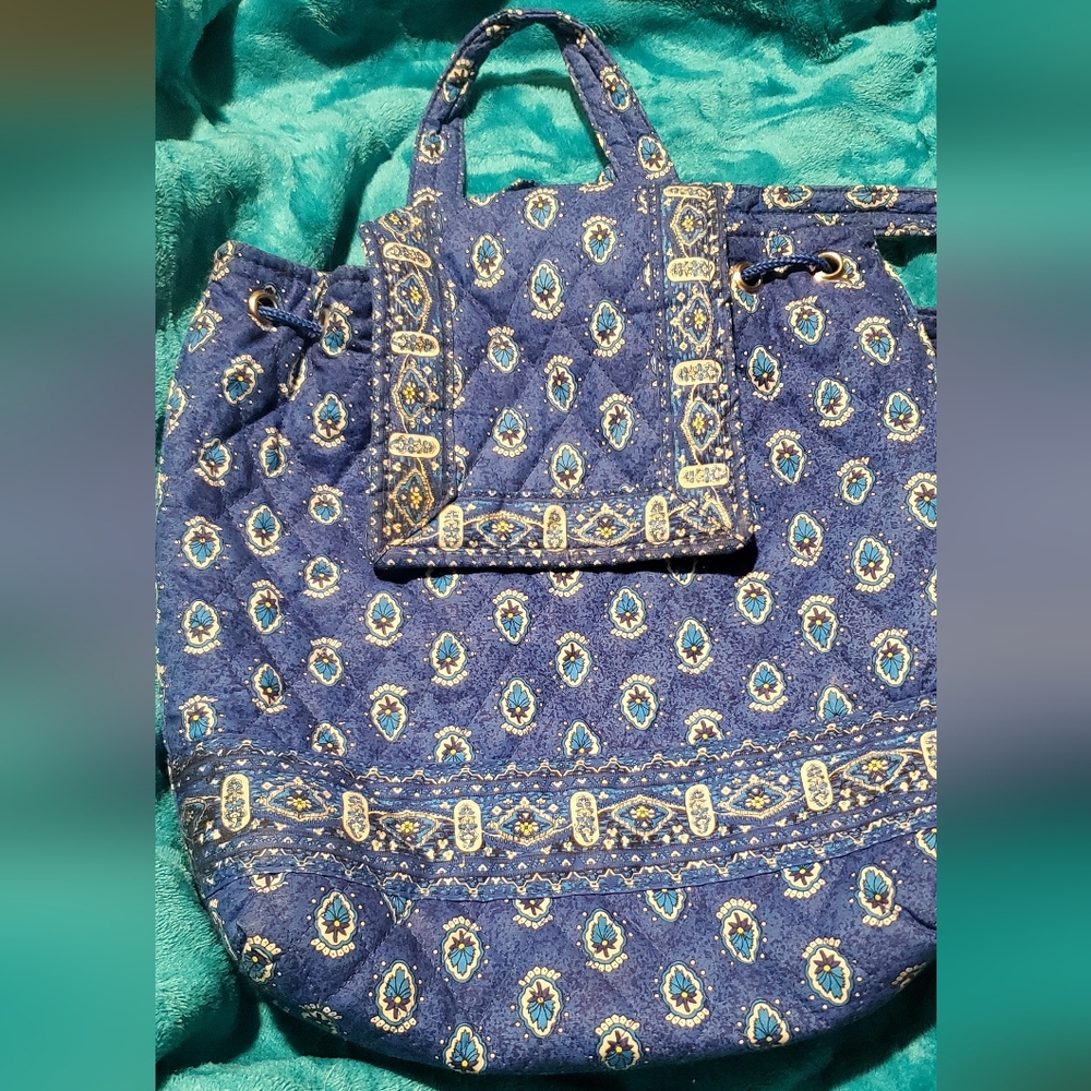 Americana by Sharif blue paisley quit backpack